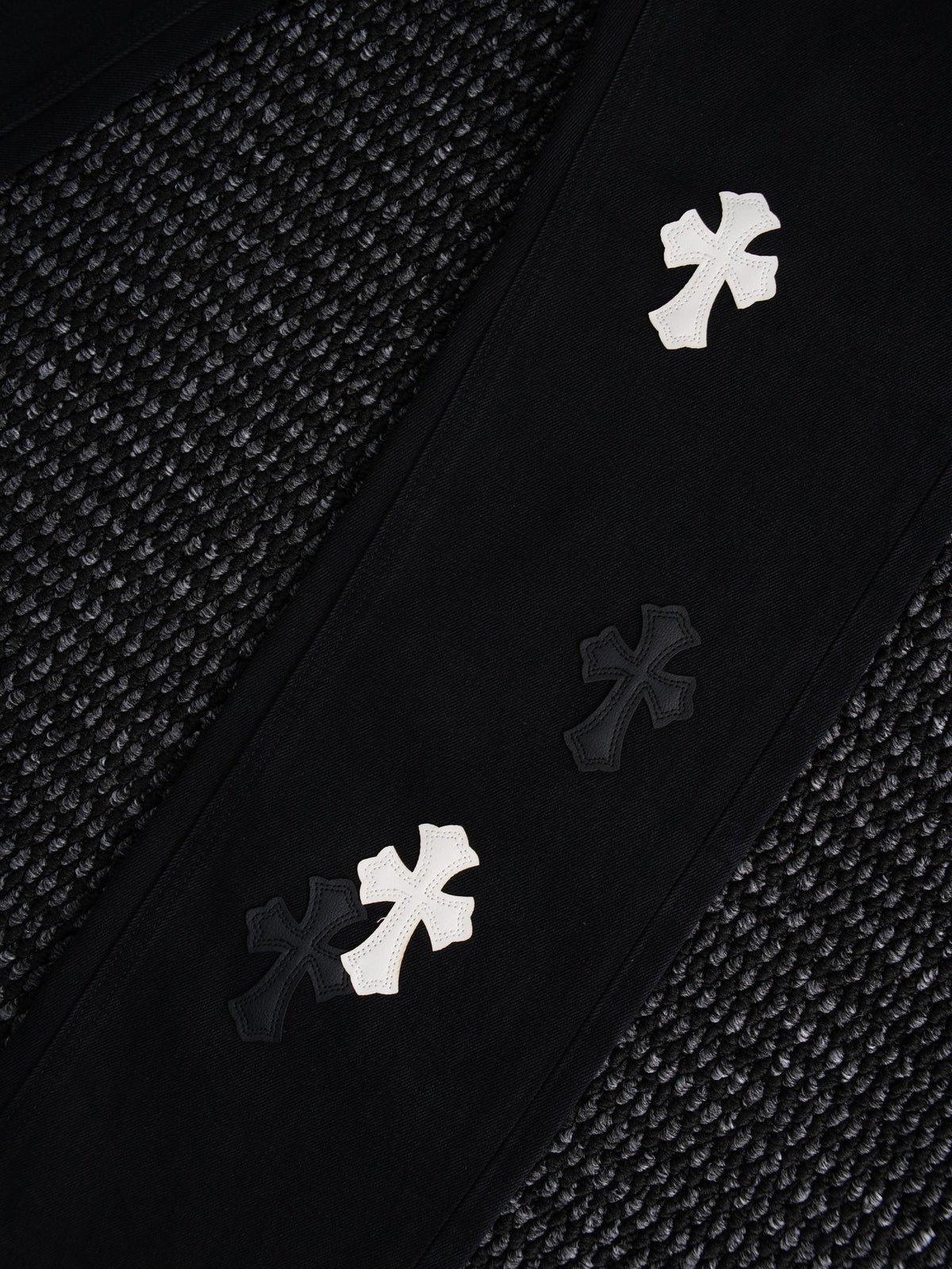 Chrome Hearts Cross Patch Black Jeans — detail