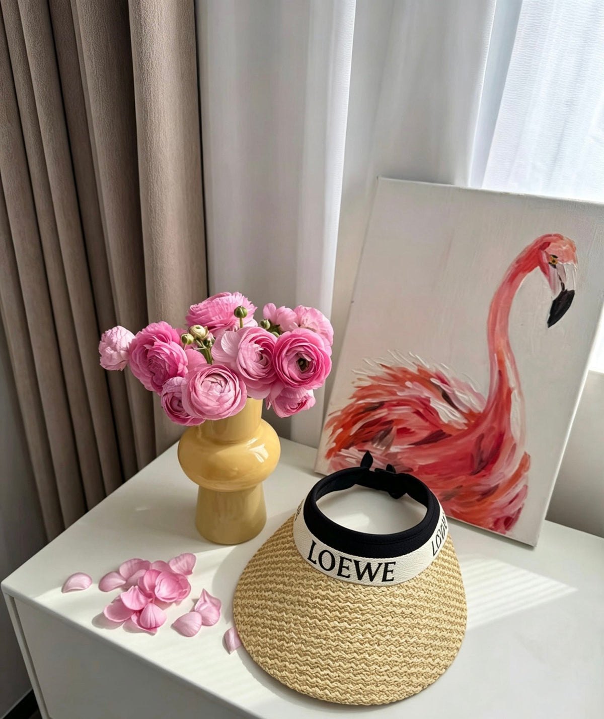 LOEWE Raffia Sun Visor Hat